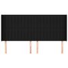 vidaXL Testiera ad Orecchio Nera 163x16x118/128 cm in Tessuto