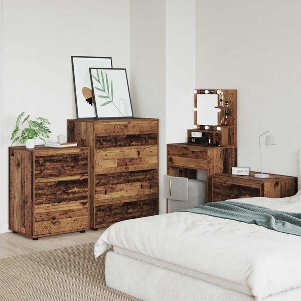 vidaXL Armadi di Stoccaggio 2 pcs Legno vecchio 80 x 48 x 105 cm