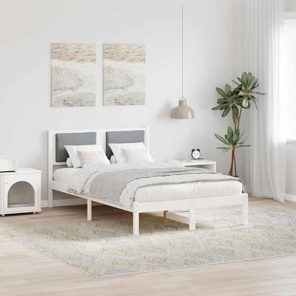 vidaXL Struttura del letto Grigio chiaro 120 x 190 cm Pino massello