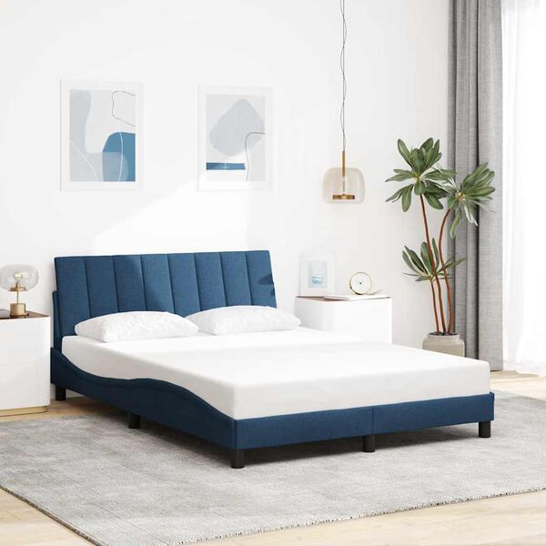 vidaXL Giroletto senza Materasso Hanko Blu 140x190 cm in Tessuto