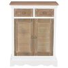 vidaXL Credenza Bianca 60x30x80 cm in Legno Massello