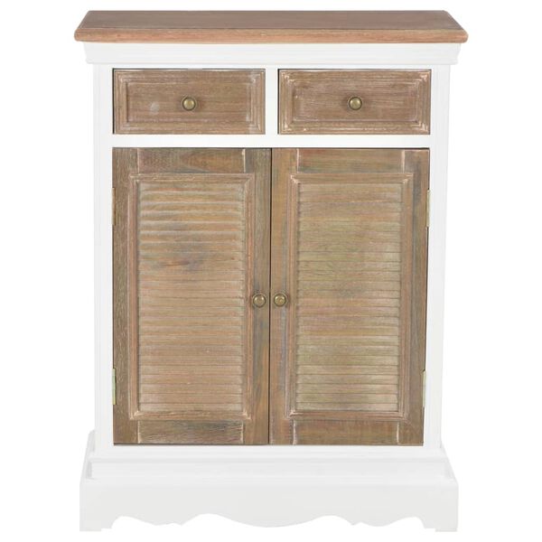 vidaXL Credenza Bianca 60x30x80 cm in Legno Massello