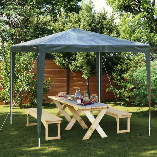 vidaXL Gazebo Professionale 2,5x2,5 m Verde 90 g/m²