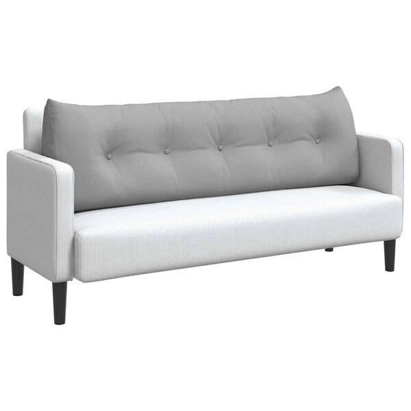 vidaXL Cuscino per Schiena Grigio Nuvola 160 x 24 x 50 cm Tessuto