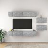 vidaXL Mobili Porta TV 8 pz Grigio Cemento in Legno Multistrato