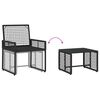 vidaXL Set di Mobili da Esterno con cuscino 5 pcs Nero e Bianco