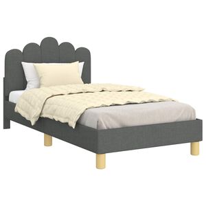 vidaXL Struttura letto bambini con testata Grigio scuro 80 x 160 cm