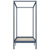 vidaXL Giroletto Baldacchino senza Materasso 100x200 cm Legno Grigio