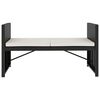 vidaXL Set Divani da Giardino 5 pz con Cuscini in Polyrattan Nero