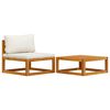 vidaXL Set Divani da Giardino 2 pz con Cuscini in Massello di Acacia