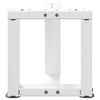 vidaXL Gambe per Tavolino da Caff&egrave; a Forma di T 2 pz Bianche 30x25x(30-31) cm Acciaio