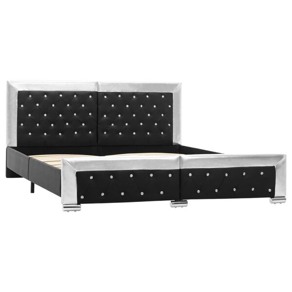 vidaXL Giroletto Nero in Similpelle 160x200 cm