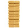 vidaXL Asciugamani Premium SOLUND 10 pz Oro 30x30 cm 600 g/m&sup2;