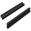 vidaXL Manico 2 pz Nero 106 x 7,4 x 15,5 mm Alluminio