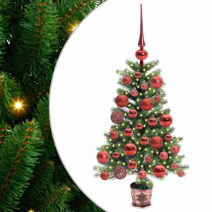 vidaXL Albero di Natale con 150 LED con supporto Verde 65 cm PE
