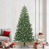 vidaXL Albero di Natale con 300 LED con supporto Verde 240 cm PVC