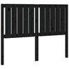 vidaXL Testiera per Letto Nera 125,5x4x100cm in Legno Massello di Pino