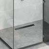 vidaXL Drenaggio doccia 2 in 1 Nero 60 cm Acciaio Inox 304