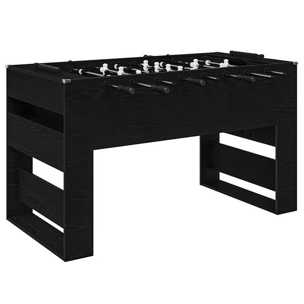 vidaXL Tavolo da Foosball Rovere Nero 146,5 x 74 x 85 cm