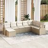 vidaXL Set Divano da Giardino 8 pcs Beige Rattan in Polipropilene