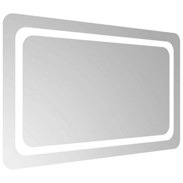 vidaXL Specchio da Bagno con Luci LED 80x50 cm