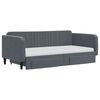 vidaXL Divano Letto Estraibile Cassetti Grigio Scuro 90x190cm Velluto