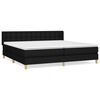 vidaXL Giroletto a Molle con Materasso Nero 200x200 cm in Tessuto