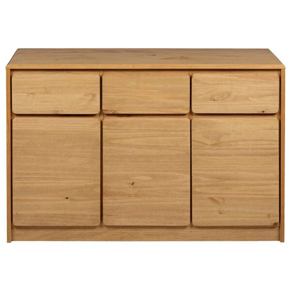 vidaXL Credenza SAUDA Rovere 114x43x75,5 cm in Legno Massello di Pino