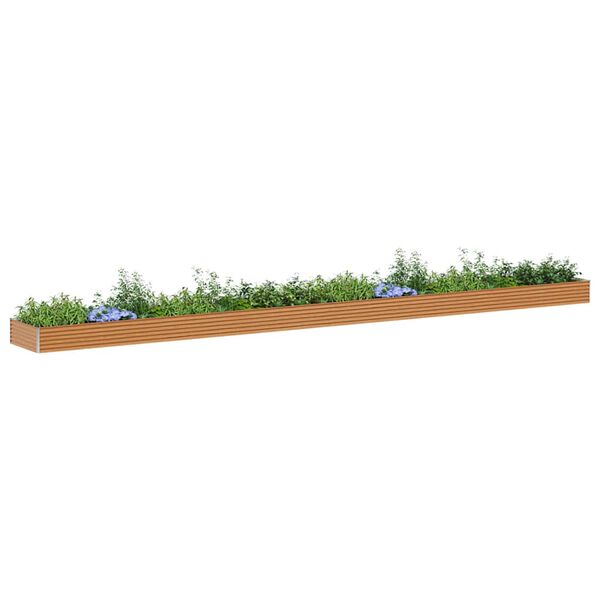 vidaXL Letto rialzato da giardino 970 x 100 x 36 cm Acciaio zincato