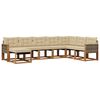 vidaXL Set di divani da esterno 8 pz Naturale e Beige