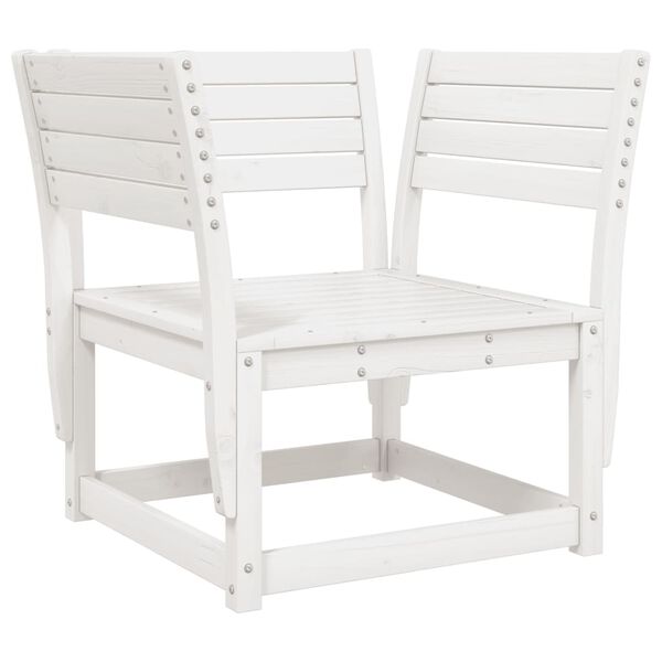 vidaXL Set Salotto da Giardino 5 pz Bianco in Legno Massello di Pino