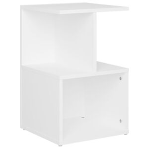 vidaXL Comodino Bianco 35x35x55 cm in Legno Multistrato