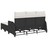 vidaXL Set Divani da Giardino 3 pz con Cuscini Forma L Polyrattan Nero