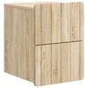 vidaXL Mobiletto da notte a muro Rovere Sonoma 33 x 34,5 x 43 cm
