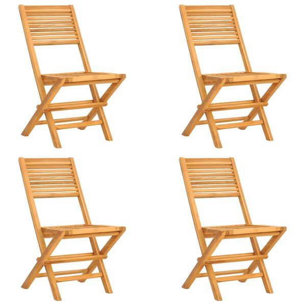 vidaXL Set da Pranzo per Giardino 5 pz in Legno Massello di Teak