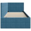 vidaXL Cornice del letto ad angolo Blu 80 cm x 200 cm Velluto