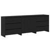 vidaXL Credenza 3 pcs Nero 70 x 41 x 75 cm Legno multistrato