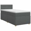 vidaXL Letto box spring con materasso Grigio Scuro 90 x 200 cm Tessuto