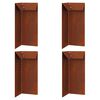 vidaXL Recinto per lumache 4 pcs Ruggine 10 x 10 x 25 cm