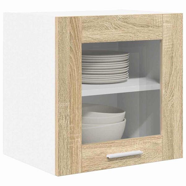 vidaXL Armadio pensile con porta 2 pcs Rovere Sonoma 40 x 31 x 40 cm
