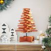 vidaXL Albero di Natale Marrone Cera 60 cm in Legno Massello di Pino
