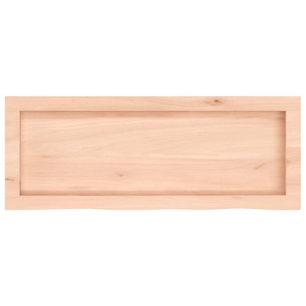 vidaXL Piano Bagno 80x30x(2-4) cm in Legno Massello Non Trattato