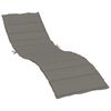 vidaXL Cuscino per Lettino Prendisole Grigio Scuro M&eacute;lange 200x50x4cm