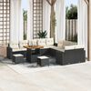 vidaXL Set Divano da Giardino 13 pcs Nero polyrattan