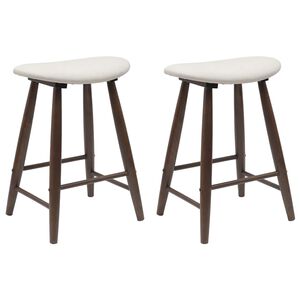 vidaXL Sedie da pranzo 2 pcs Marrone Chiaro 46 x 37 x 63 cm