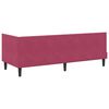 vidaXL Cornice del letto ad angolo Rosso Vino 80 cm x 200 cm Velluto