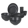 Bo-Camp Set di Stoviglie 16 pz Orville in Melamina Antracite