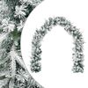 vidaXL Ghirlanda di Natale Verde e Bianco 270 cm PVC e PE