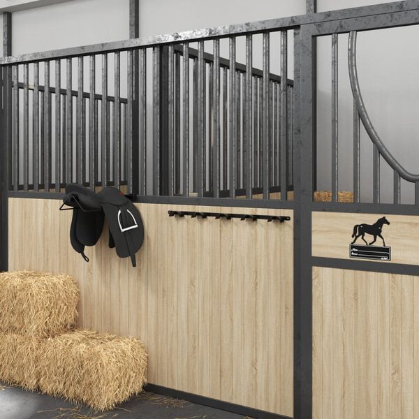 vidaXL Gancio per Briglia per 5 Briglie Nero in ferro