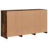 vidaXL Credenza con Luci LED Rovere Fumo 123x37x67 cm